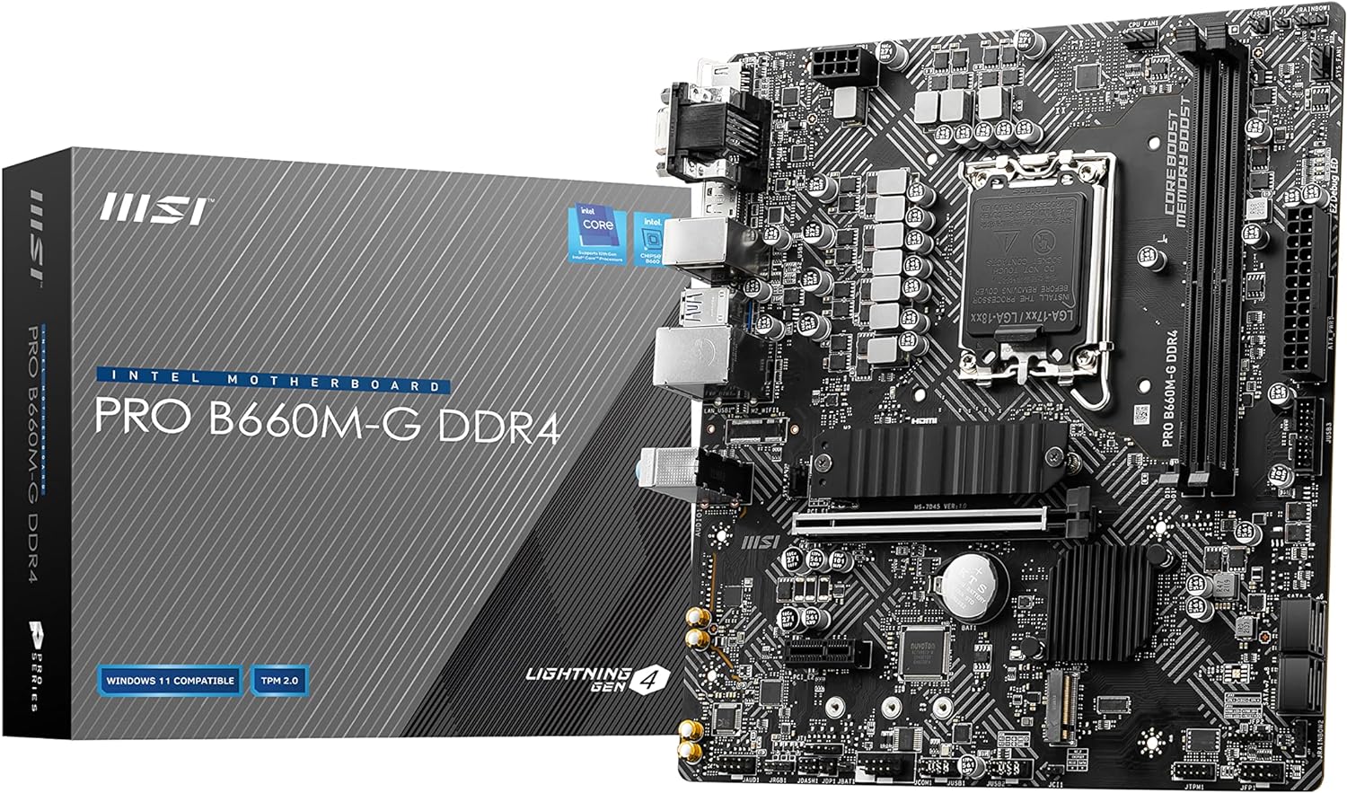 Placa mãe MSI PRO B660M-G ProSeries mATX Intel 12ª ger.