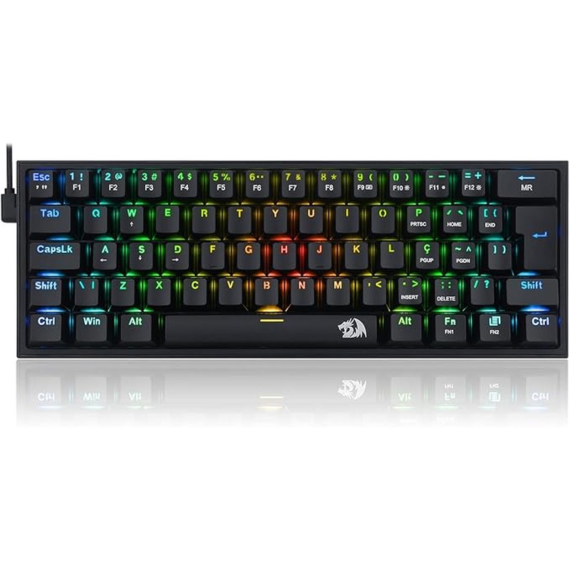 Teclado Mecânico Gamer FIZZ Redragon Preto Teclado Mecânico Gamer FIZZ Redragon Preto